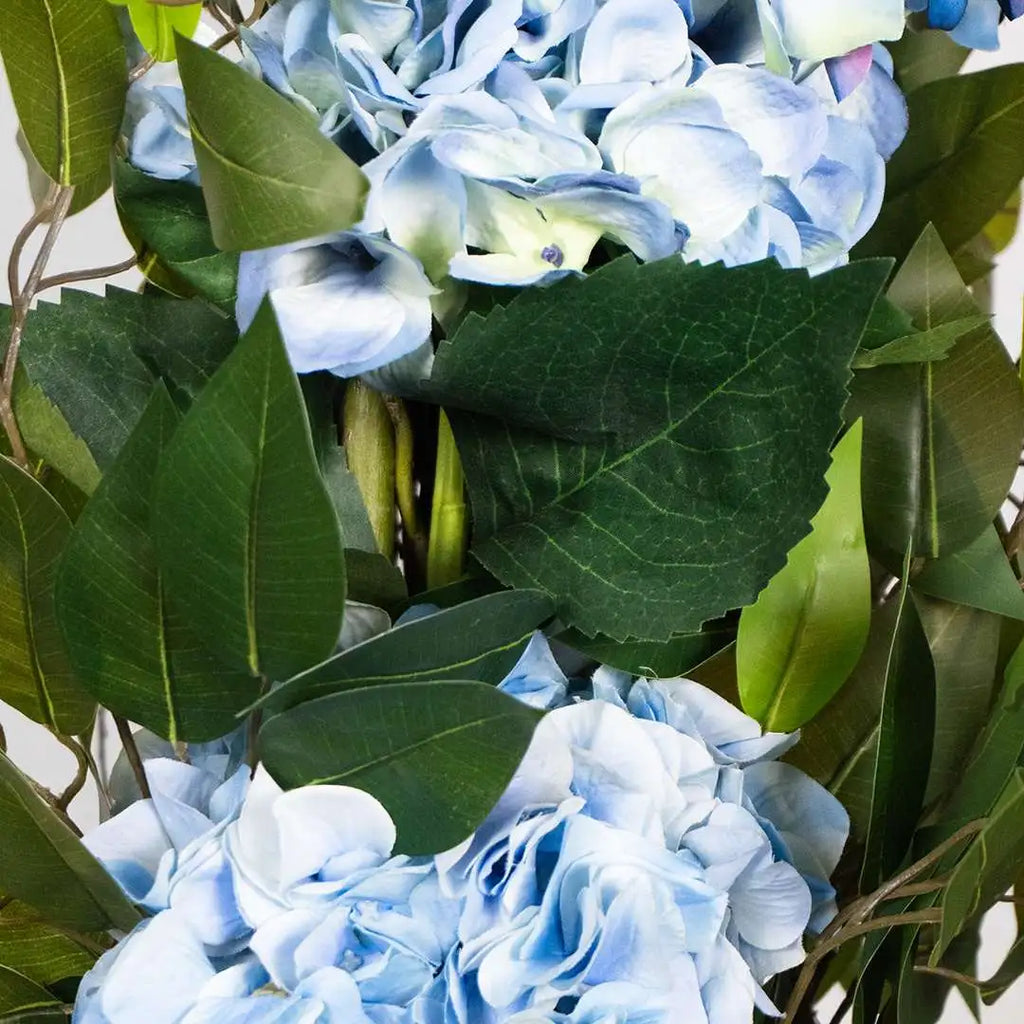 FICUS CON HORTENSIA AZUL-DETALLE-3